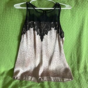 Elegant Black and Cream Lace Women's Top